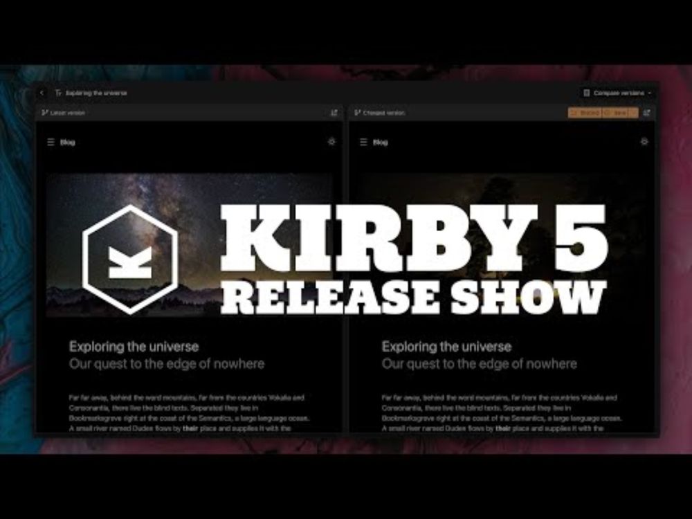 Kirby 5.0 Release Show with Bastian Allgeier