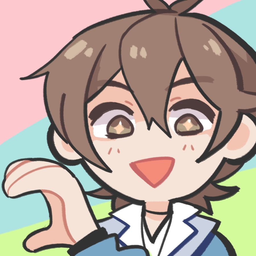 an icon of eiden from nu carnival holding his hand out like half of a heart