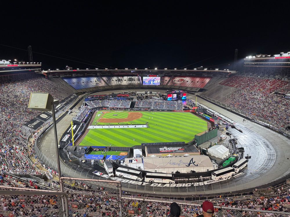 Rainy Bristol Motor Speedway.