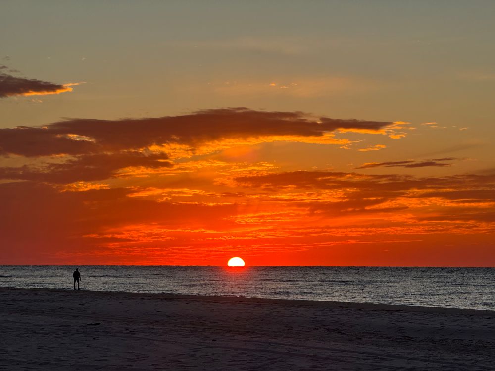 Sunrise Sunday morning over the Gulf of Mexico in Orange Beach, Ala.
