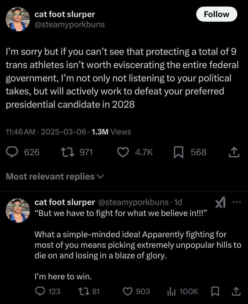 A twitter user arguing that focusing on trans athletes is a misuse of time because there aren’t many of them and supporting them is apparently “extremely unpopular”