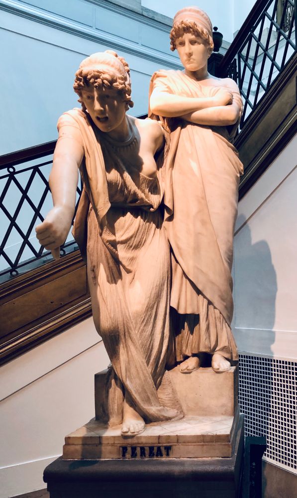 “Pereat” (“let him perish”) Orazio Andreoni, Rome, 1892, marble, sandstone, bronze