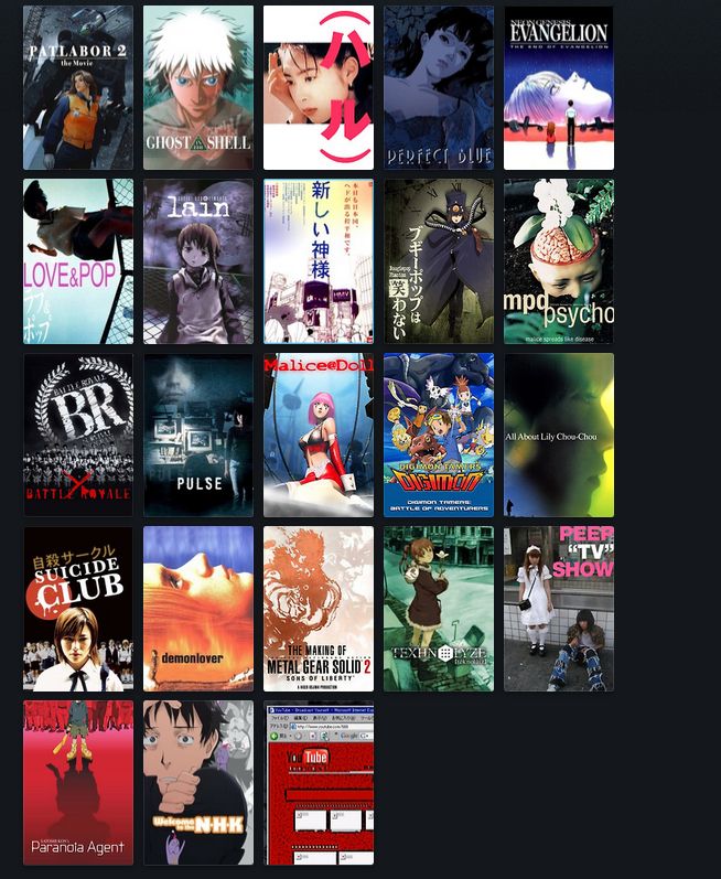 A list of films and TV shows, primarily anime, considered "Heisei-era Internet Anxiety".