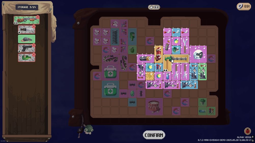 screenshot of massive inventory of our game
