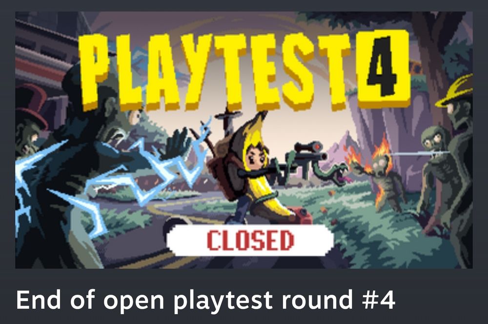 Bananaperson fighting zombies. Playtest #4 is closed.