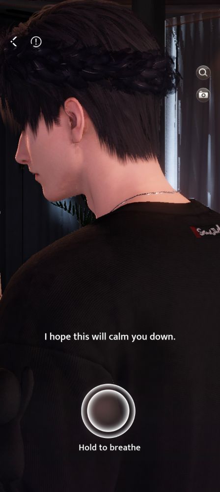 sure, you turning around will help me ''calm"" down 