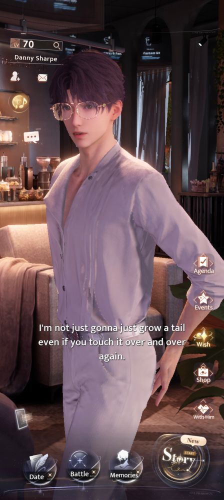 TAPS IT AGAAAAAIN AHAHAHA HES BLUSHING 