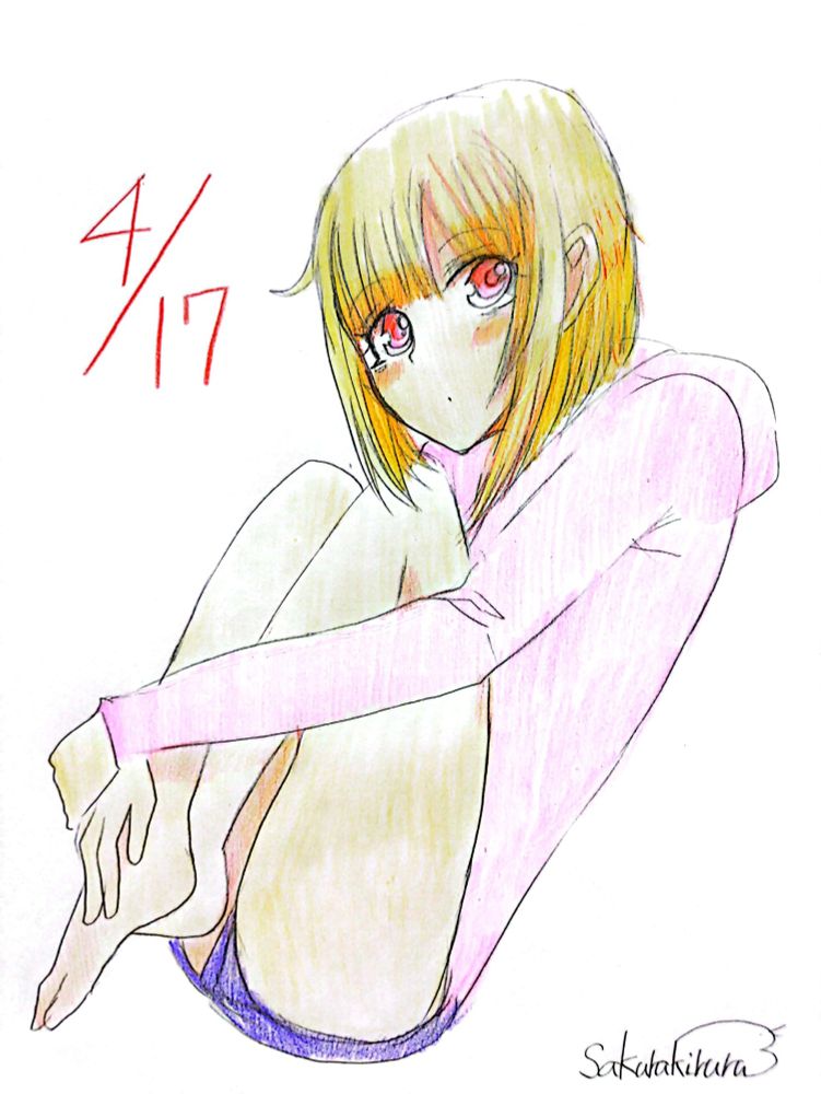 4/17　落書き　107日目
#オリジナルキャラ
#絵描きさんと繋がりたい