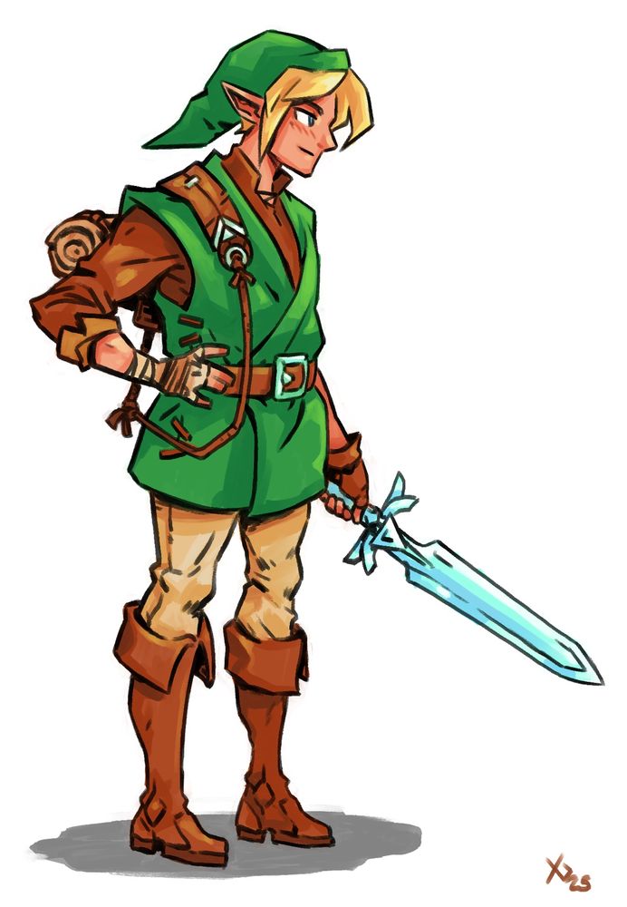 Art of link in a 2D game style