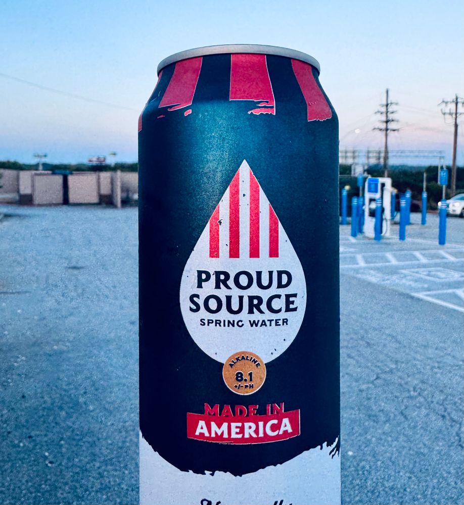 Proud Source Spring Water: Made In America (aluminum can)