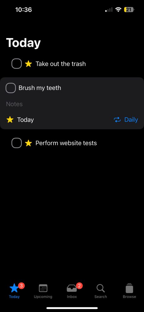 Todo app dark mode
