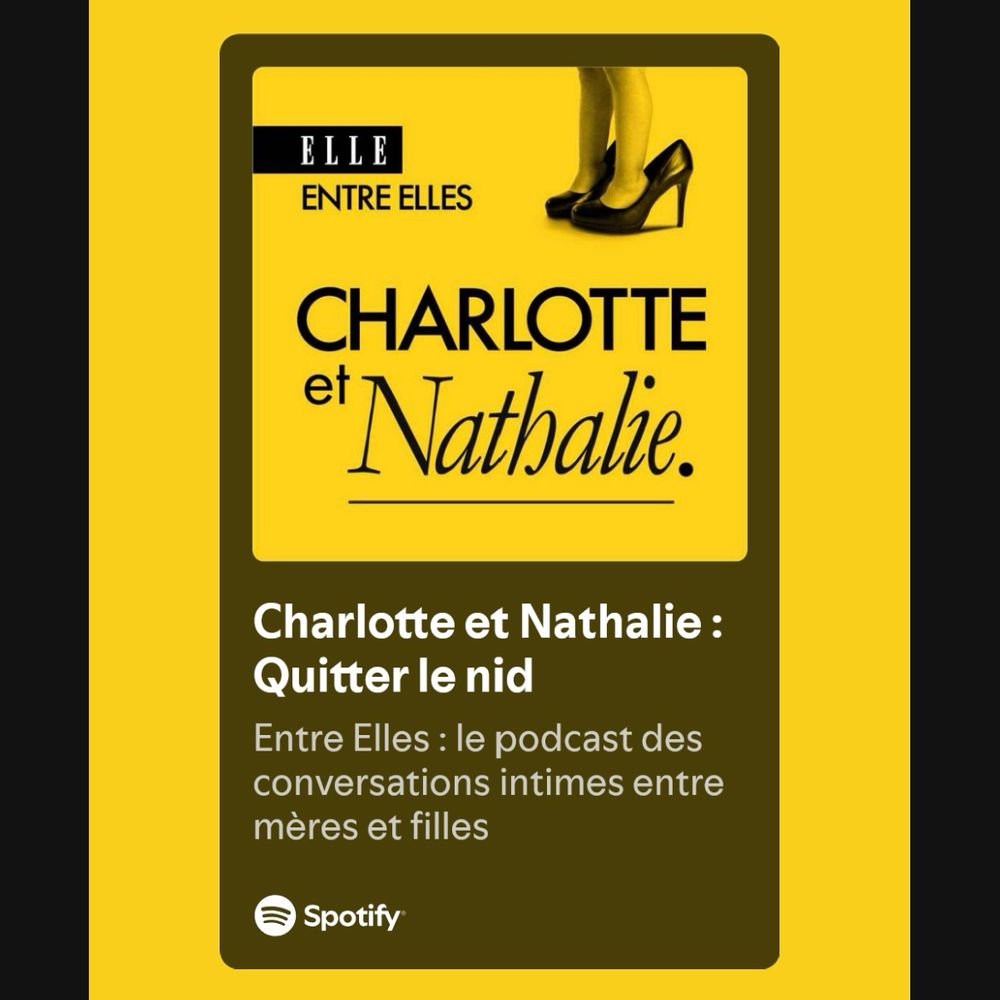 Screenshot de l’image du podcast Entre Elles sur Spotify