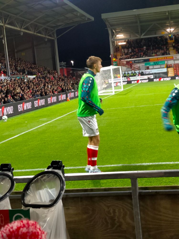 Young Max Cleworth at Cae Ras warming up.
