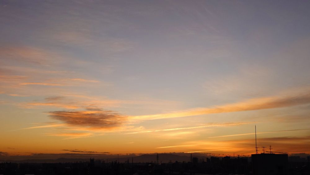 東の空🌄朝焼け~6時15分頃