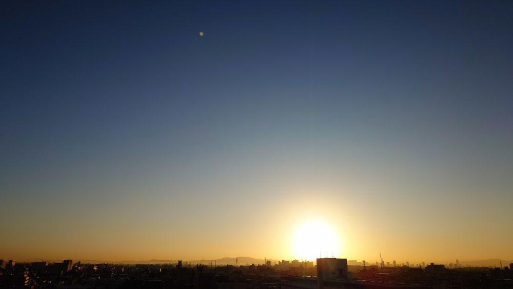 生駒山もくっきり🌄