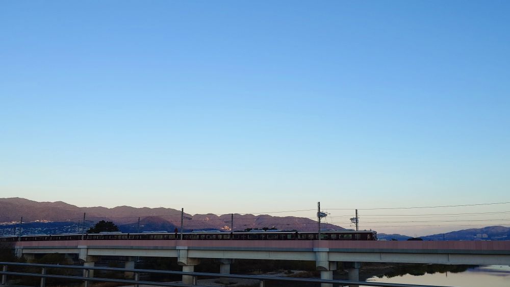 六甲山と阪急電車