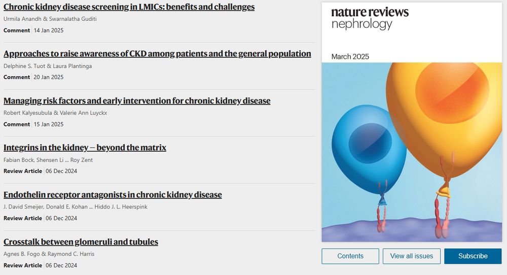Cover of the March issue of Nature Reviews Nephrology