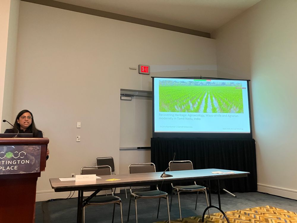 Anjana Ramkumar presented on heritage rice in Tamil Nadu.