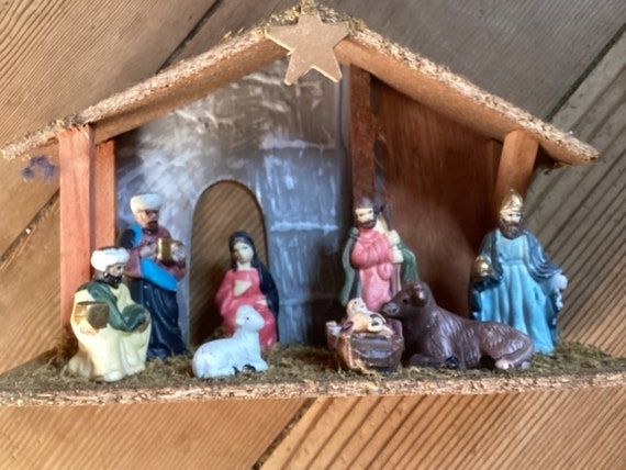 A kind of janky nativity scene I found on google images pulled from Etsy I think