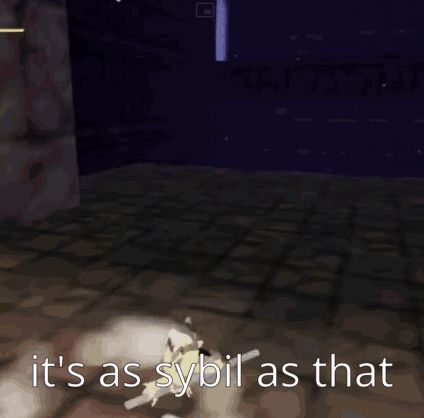 a screenshot of a video game with the words it 's as sybil as that at the bottom