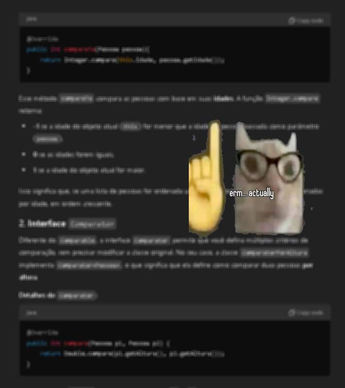 Conversa com o chatgpt sobre código e um gato usando óculos e apontando para cima.