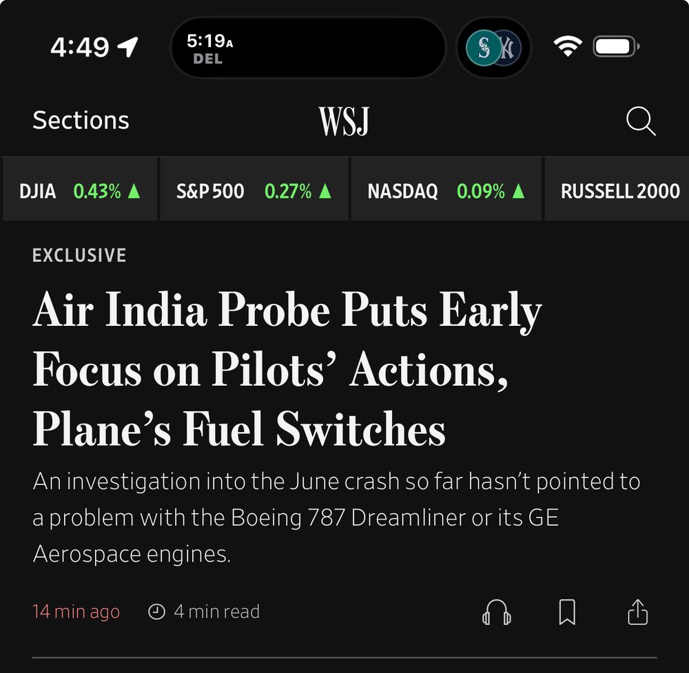 WSJ reports news from two days ago and calls it an exclusive. 