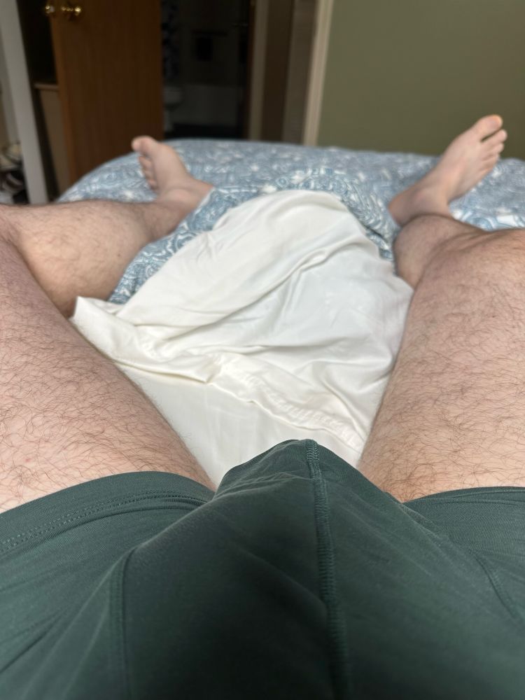 Villtur wearing green undies.