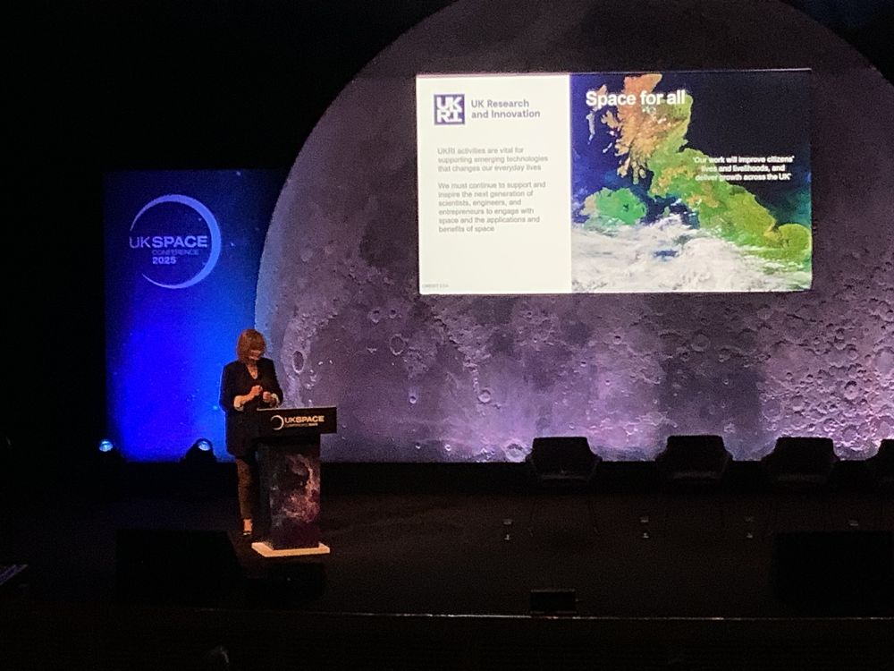 IOP President-elect Prof Michele Dougherty announces IOP Space report at day 2 of the UK Space Conference. 