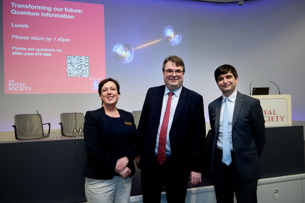 Image of Prof Sheila Rowan, Tom Grinyer and Louis Barson.