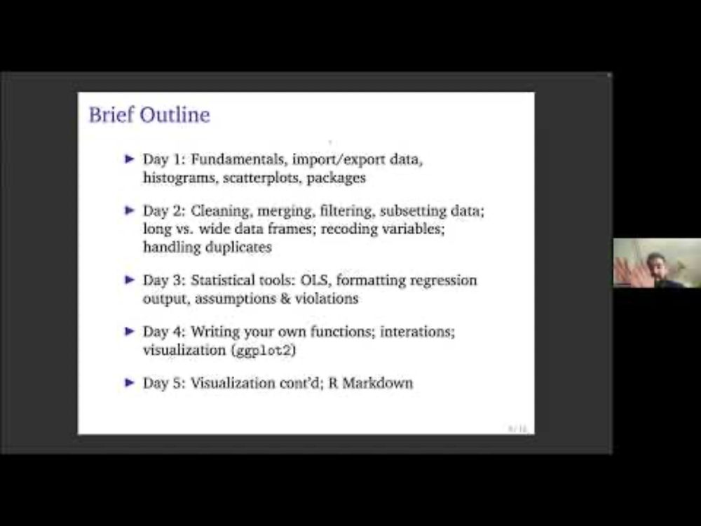 Webinar on Introduction to R by Daniel Kovarek