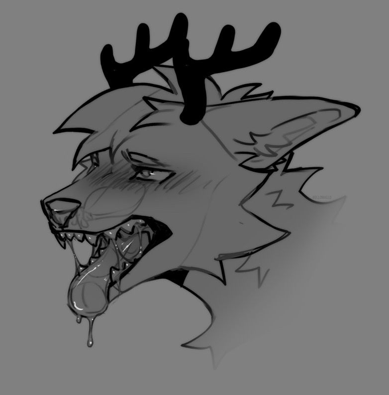 #thirsty #furry #art #deerdog #horny