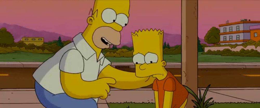 homer simpson and bart simpson from the simpsons