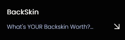 What's YOUR backskin worth?