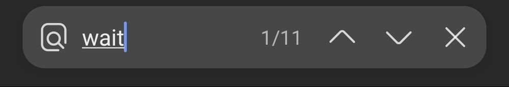 the "find in page" search in the interview for "wait" comes back with 11 results