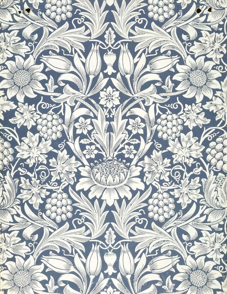 Sunflower Wallpaper 1897. Not designed or printed by a pipe or king 