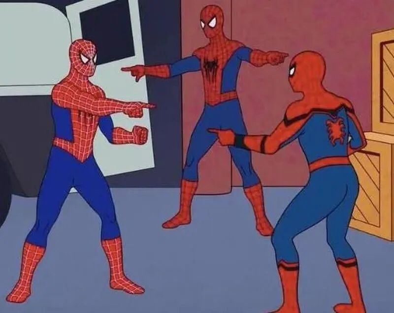SpiderMan pointing meme