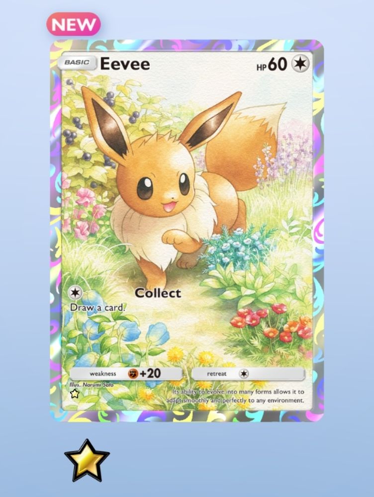 Rainbow Eevee card