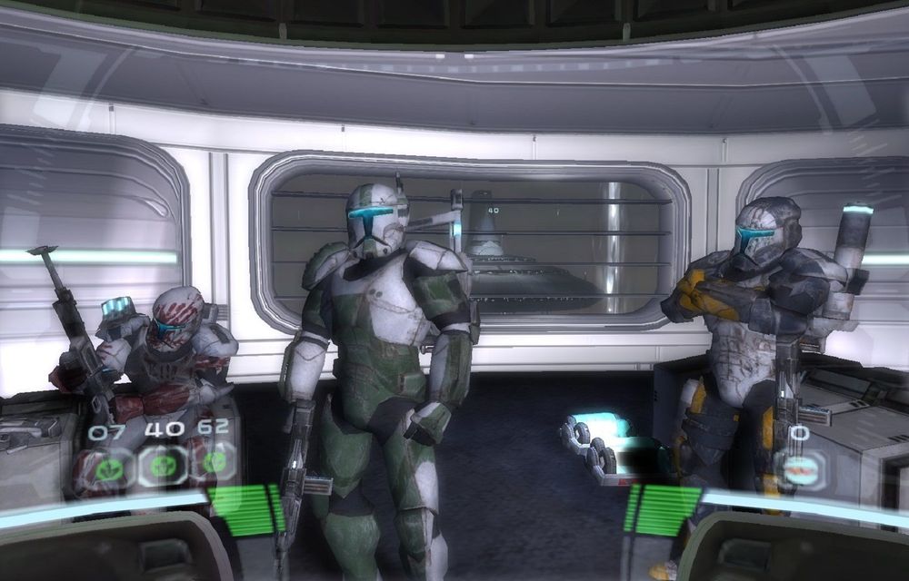 Sev, Fixer, and Scorch being introduced to you on Kamino in Star Wars Republic Commando