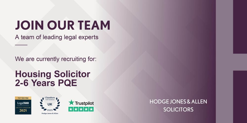 Join Our Team

We are currently recruiting for a Housing Solicitor 2-6 Years PQE