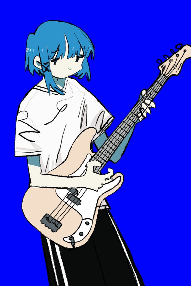 Ryo Yamada from Bocchi the Rock, drawn by soyatu.