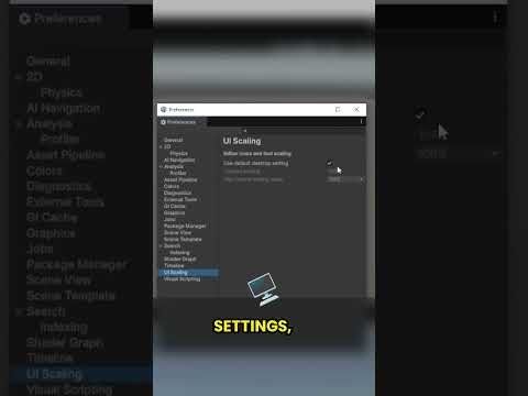 ¿Editor de Unity demasiado pequeño? Ajusta el UI Scaling en 10s 👇