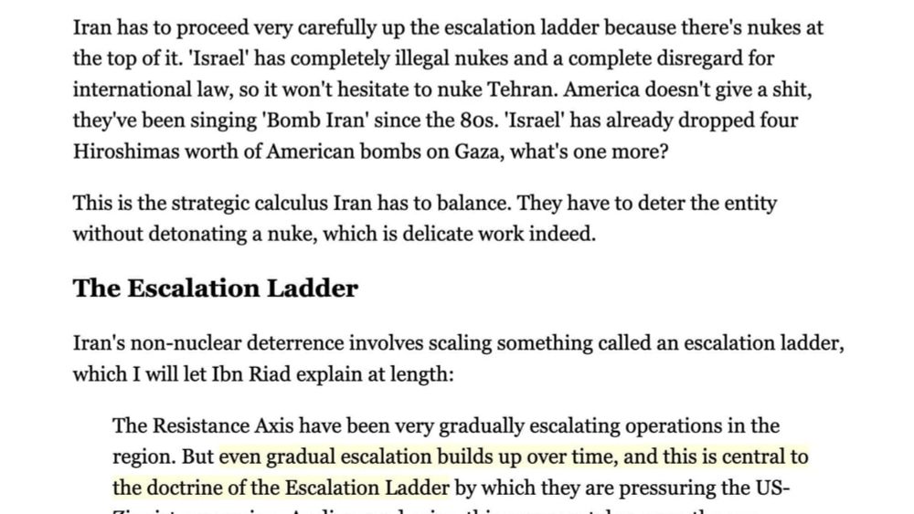 Iran And The Escalation Ladder