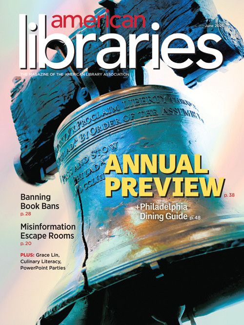 June cover, featuring the Liberty Bell in Philadelphia, and headlines "Annual Preview and Philadelphia Dining Guide," "Banning Book Bans," and "Misinformation Escape Rooms."
