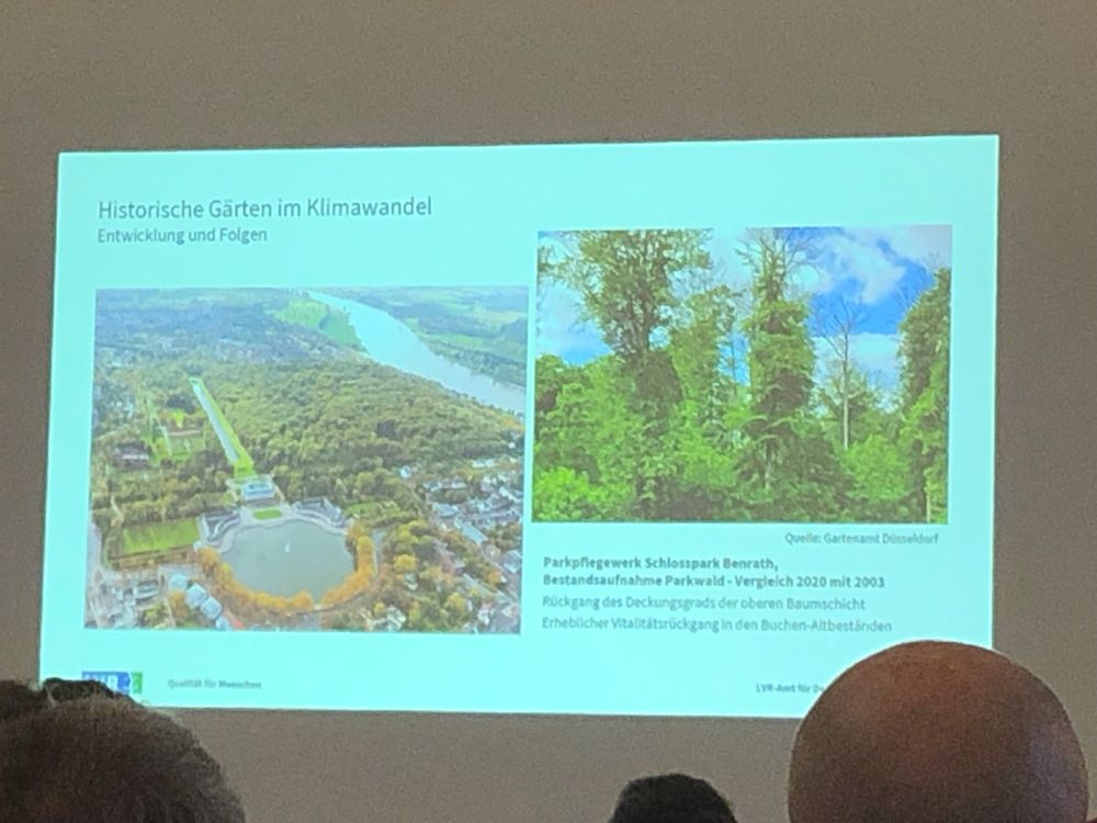 Folie aus dem Vortrag zu Historischen Gärten im Klimawandel - Scheitern bedeutet auch: neue Wege/neue Lösungen suchen müssen! Da passiert in der Gartendenkmalpflege richtig richtig viel.