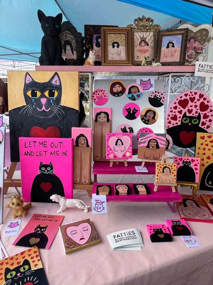 Queer fat art on display at a San Diego queer market 