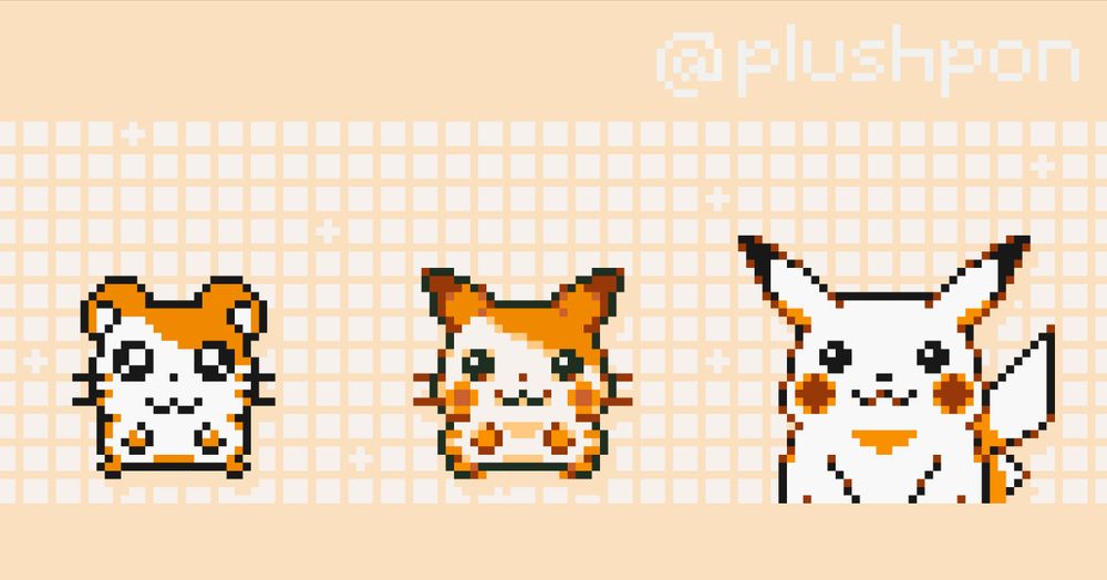 pikachu + hamtaro sprite fusion!