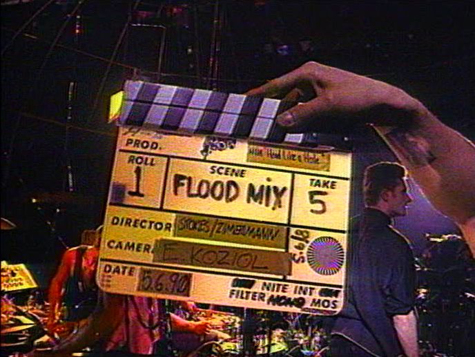 Screenshot from the music video of Nine Inch Nails: Head Like A Hole (Flood mix)