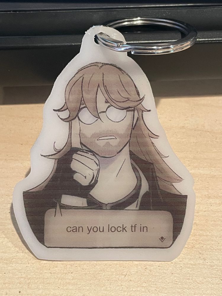 osvald from octopath traveler 2 pushing up his glasses with a text box saying “can you lock tf in”