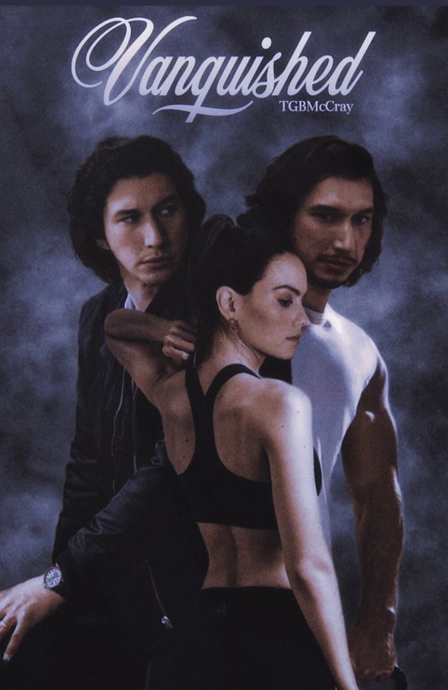 Ben and Kylo with Rey in gym clothes. 