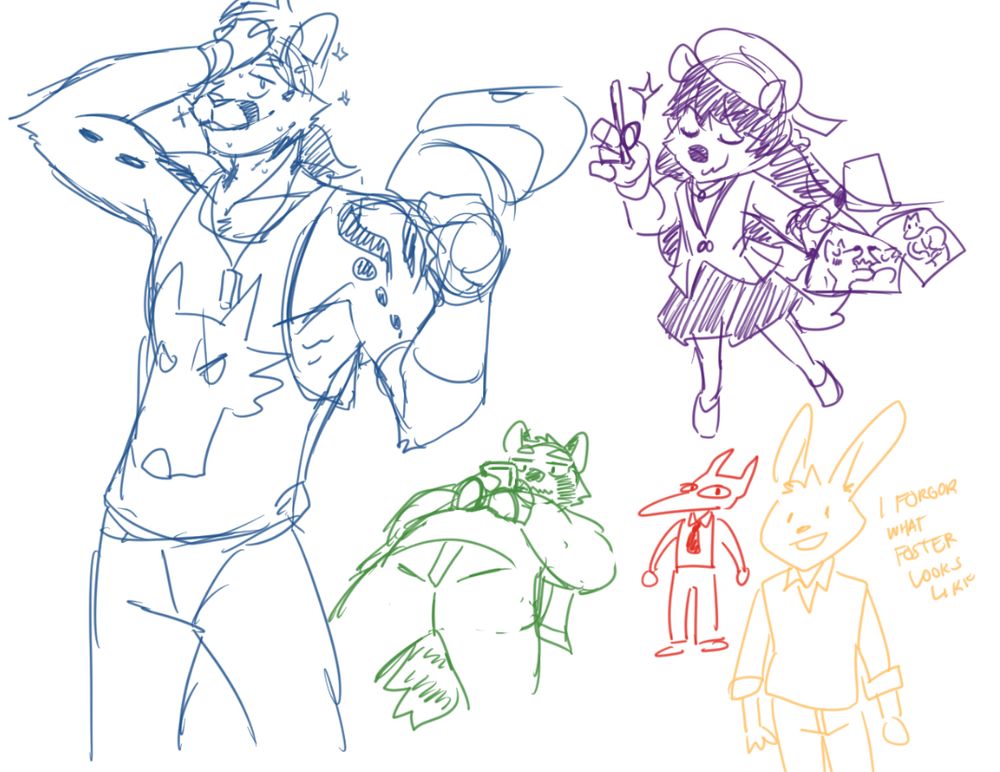 Silas and Lynn are definitely my standouts. Sigmund is kinda eh but he's easy to draw. Foster and Bishop are a blur to me